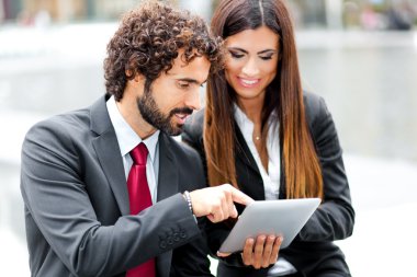 Çift çalışma iş adamları