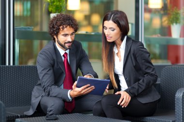 Çift çalışma iş adamları