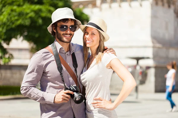 Turistas divirtiéndose — Foto de Stock