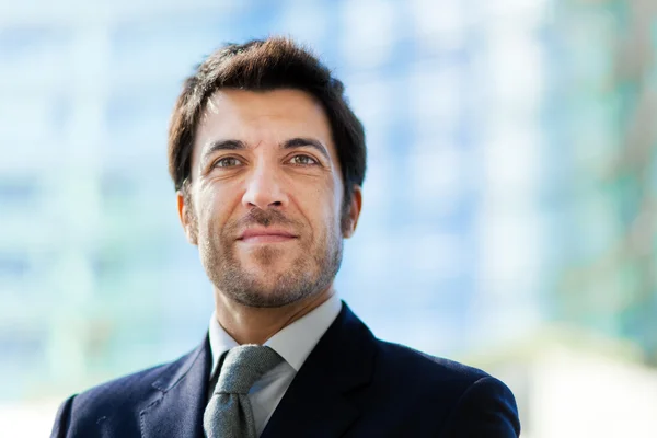 Hombre de negocios guapo sonriendo —  Fotos de Stock