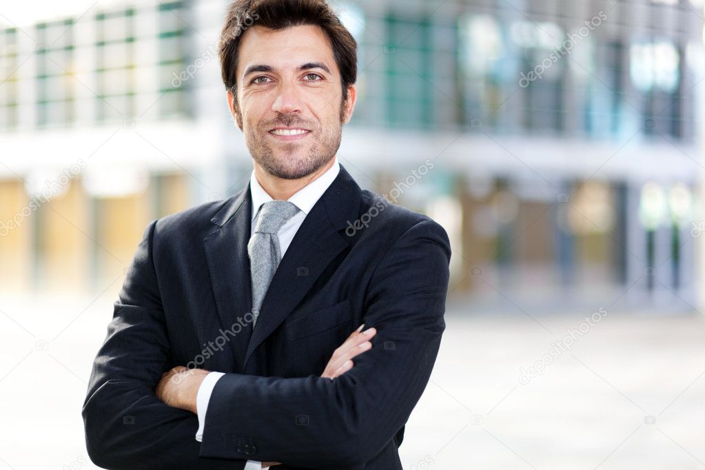 Businessman with folded arms