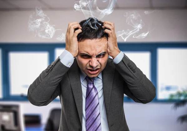 Very angry businessman — Stock Photo, Image