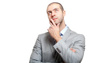 Kendine güvenen genç adam ararken