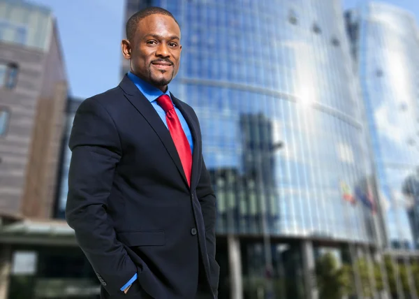 Young black businessman outdoor — Stock Photo, Image