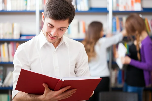 Killen läser en bok — Stockfoto