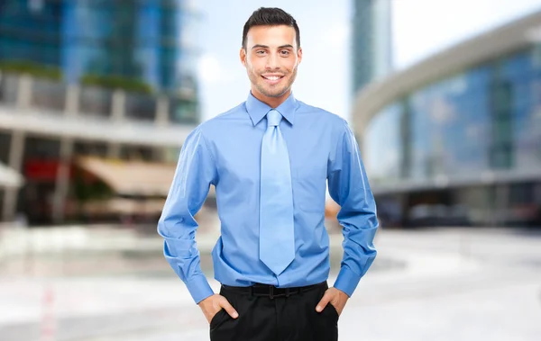 Businessman in business center — Stock Photo, Image