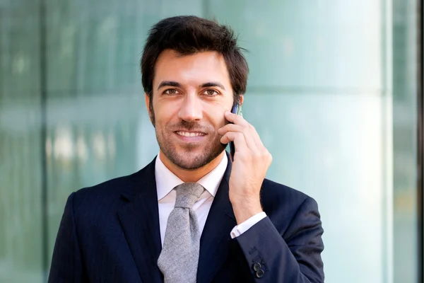 Empresário profissional ao telefone — Fotografia de Stock