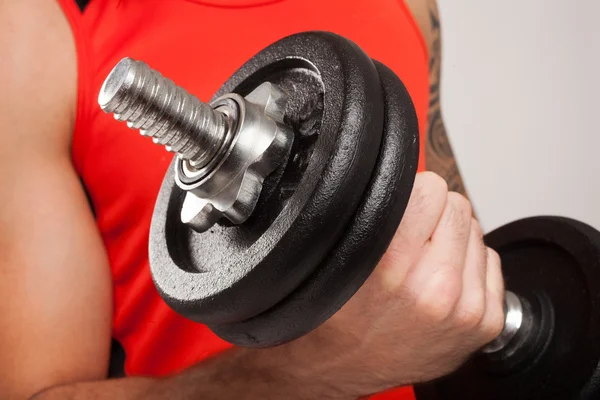 Bodybuilder working out — Stock Photo, Image