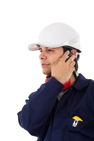 Engineer talking on the phone — Stock Photo, Image