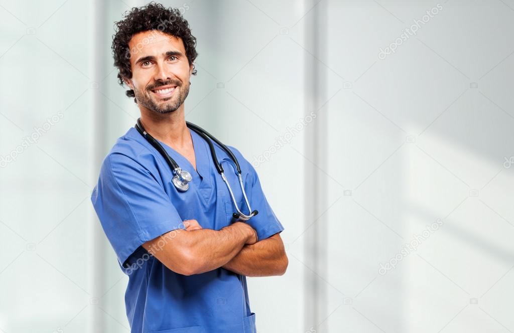 Handsome young male nurse