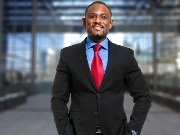 Young black businessman outdoor — Stock Photo, Image