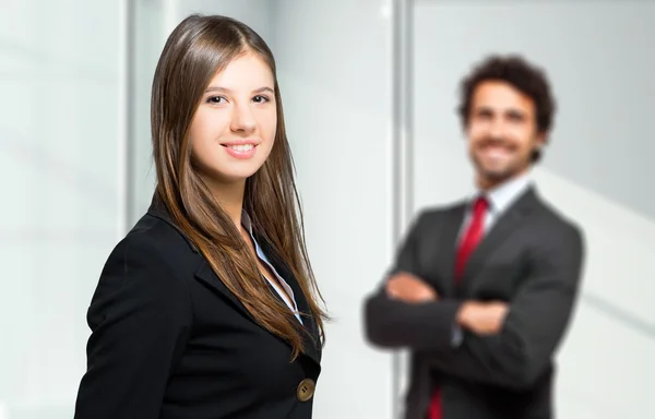 Mujer de negocios sonriente — Foto de Stock