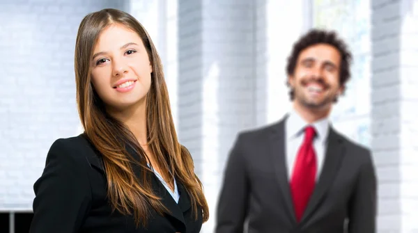 Mujer de negocios sonriente — Foto de Stock