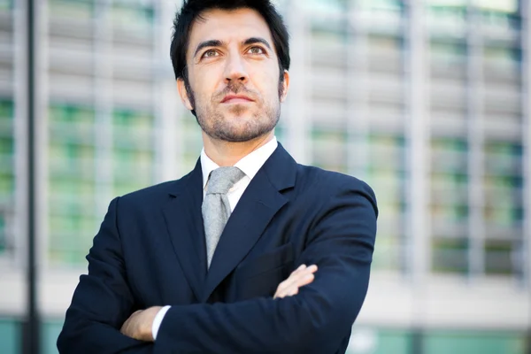 Handsome male manager outdoor — Stock Photo, Image