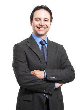 Çapraz kollu bir iş adamı