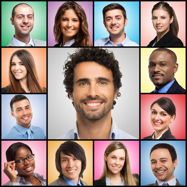 Smiling people faces — Stock Photo, Image