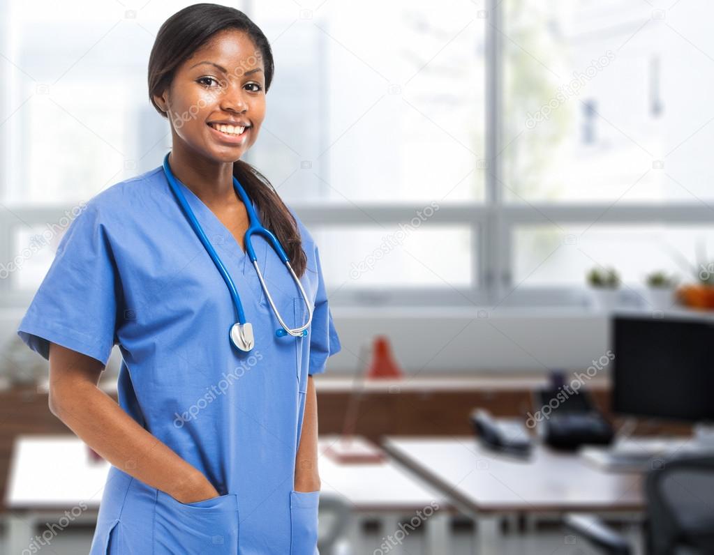 Pictures : black nurses | Black nurse portrait — Stock Photo