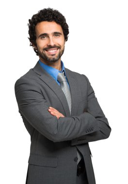 Gülümseyen iş adamının portresi