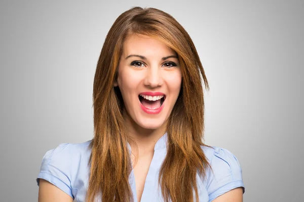 Retrato de la mujer riendo —  Fotos de Stock