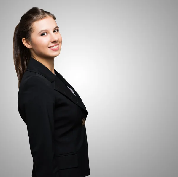 Joven atractiva mujer de negocios — Foto de Stock