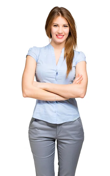 Joven mujer de negocios sonriente — Foto de Stock