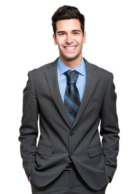 Kendine güvenen genç işadamı