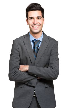 Kendine güvenen genç işadamı