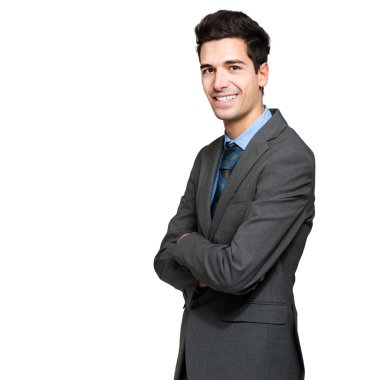 Kendine güvenen genç işadamı