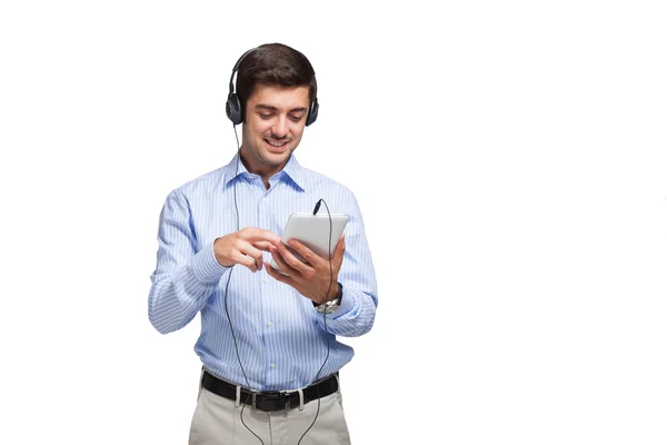 Man listening music — Stock Photo, Image