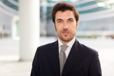 Handsome confident businessman