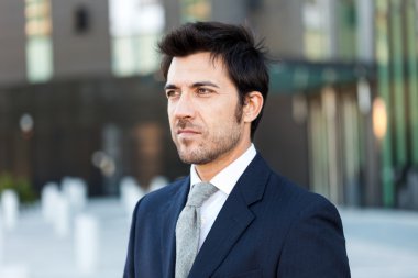 Handsome confident businessman