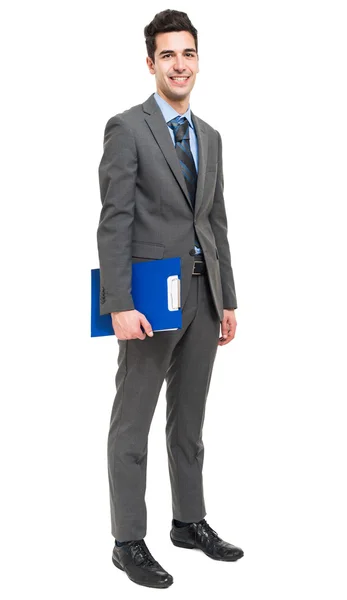 Businessman with clipboard — Stock Photo, Image