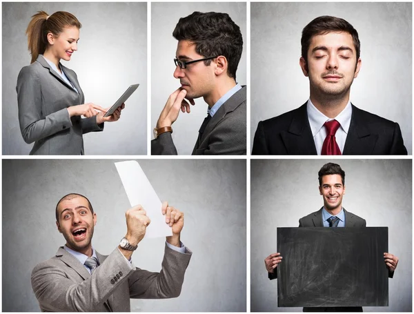Gente de negocios en diferentes expresiones —  Fotos de Stock
