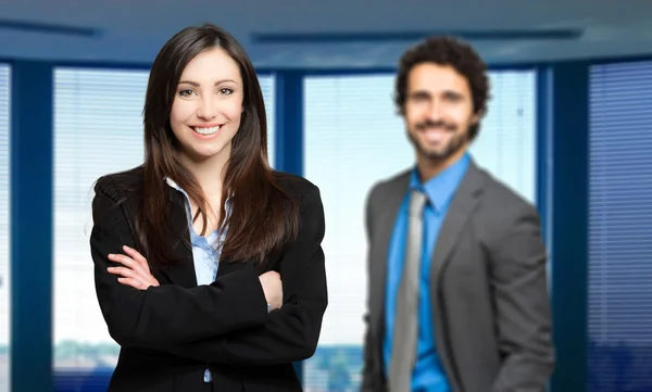 Socios de negocios sonriendo — Foto de Stock