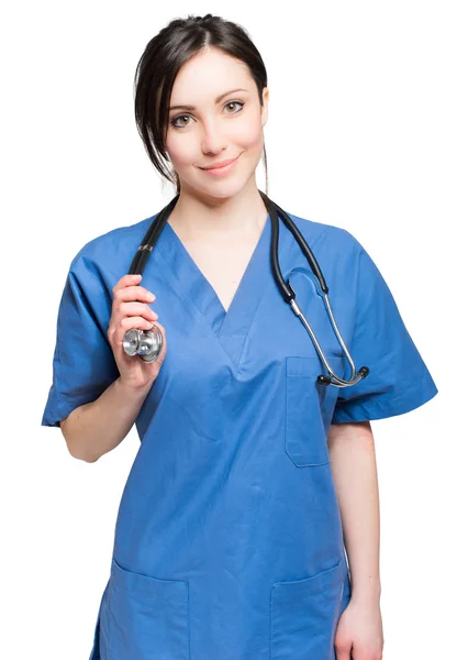 Female doctor with stethoscope Royalty Free Stock Photos