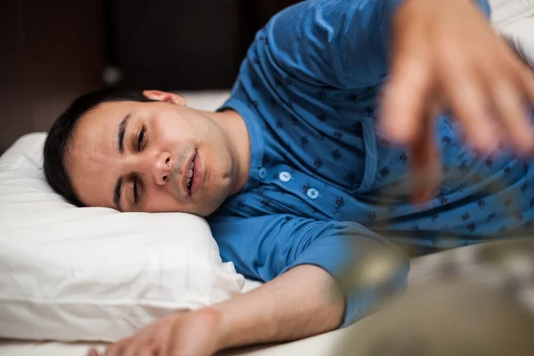 Man waking up in morning — Stock Photo, Image