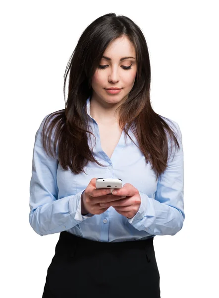 Mujer usando un teléfono móvil —  Fotos de Stock