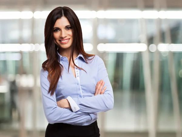 Mulher sorridente retrato — Fotografia de Stock