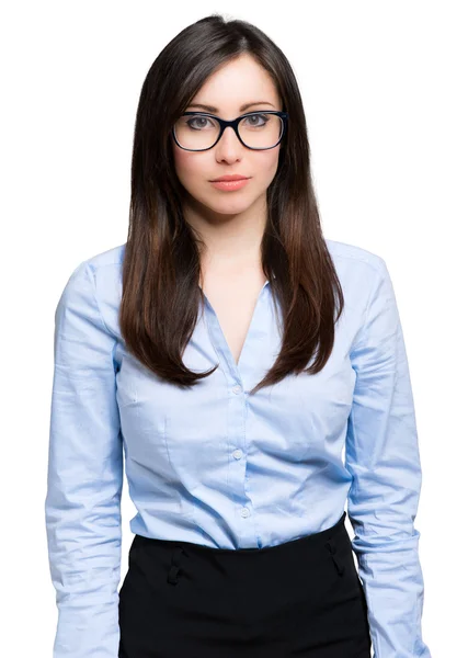 Schöne Frau mit Brille — Stockfoto