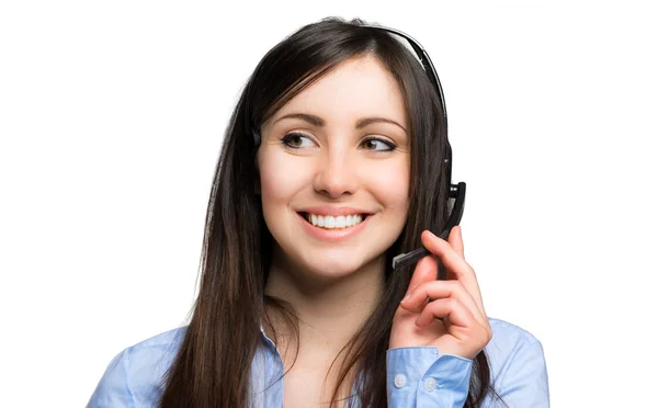 Operadora de call center feminino — Fotografia de Stock