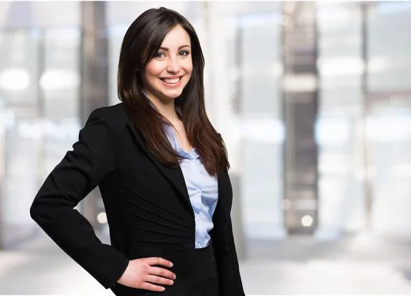 Bonita mulher de negócios sorridente — Fotografia de Stock