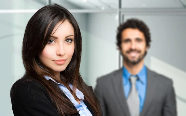 Young smiling business people — Stock Photo, Image