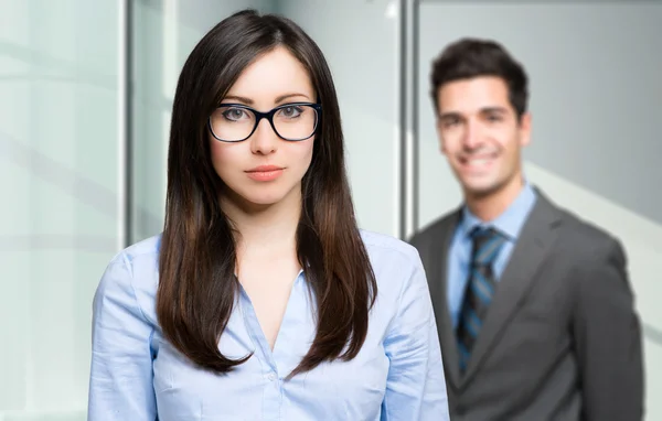 Two business people in office — Stock Photo, Image