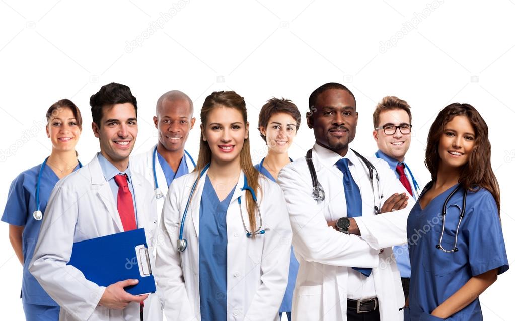 Group of smiling doctors