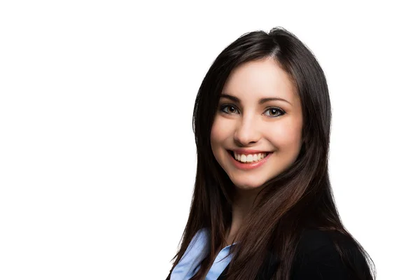 Retrato sonriente de mujer joven — Foto de Stock