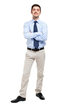 yakışıklı gülümseyen iş adamı