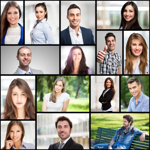 Smiling young people — Stock Photo, Image