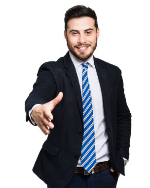 Businessman offering a handshake