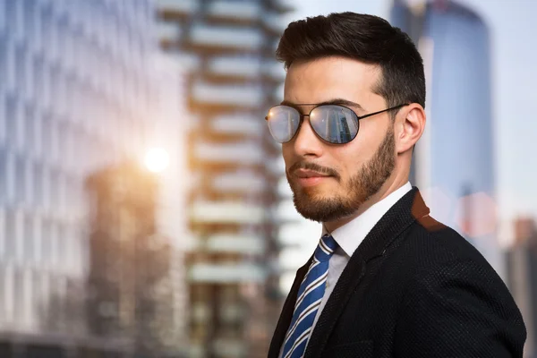 Businessman wearing sunglasses — Stock Photo, Image