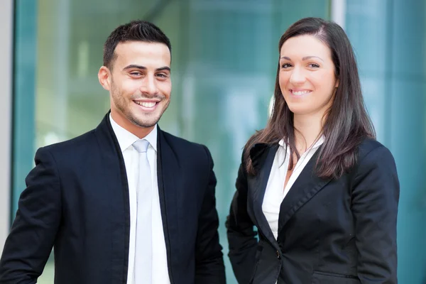 Gente de negocios sonriente — Foto de Stock